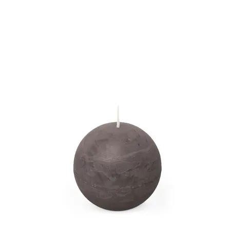 Spaas Rustieke bolkaars 80 mm 24u - taupe