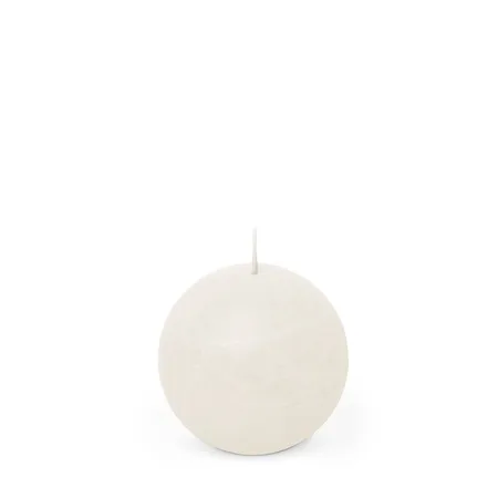 Spaas Rustieke bolkaars 80 mm 24u - wit