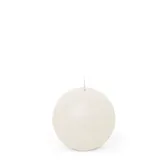 Spaas Rustieke bolkaars 80 mm 24u - wit