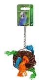 SPEELBAL ROTAN GEKLEURD TOUW 12CM