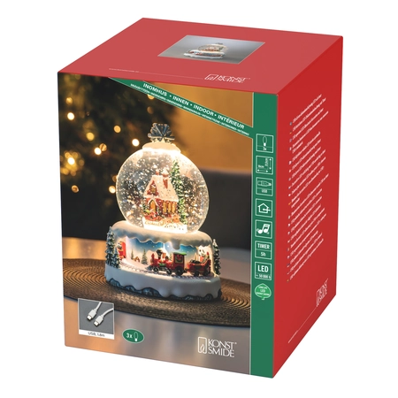 Spinner roter trein LED b16h15cm ww - afbeelding 4