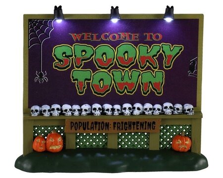 Spookytown Sign, B/O (4.5V) Spooky Town