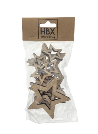 Star Open Bitty 15 stuks L4W0.5H4 Natural