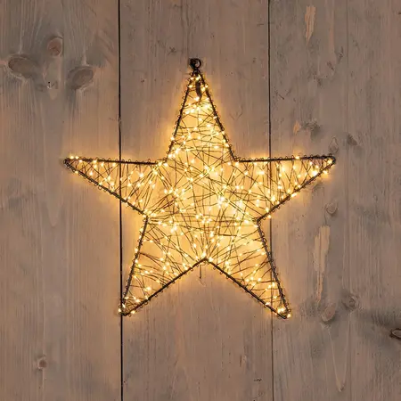 Anna's Collection ster verlicht 300 lampjes flash zwart Ø 36cm klasiek warm