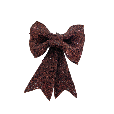 Strik glitter - B12xH14cm Bruin