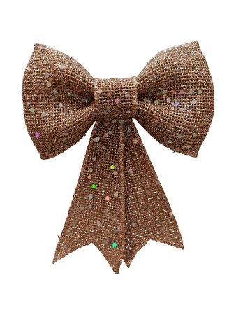 Strik glitter - B12xH14cm Goud