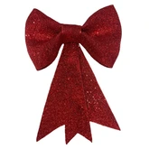 Strik glitter - B12xH14cm Rood