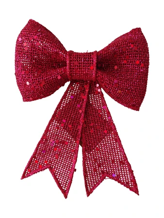 Strik glitter - B12xH14cm Roze