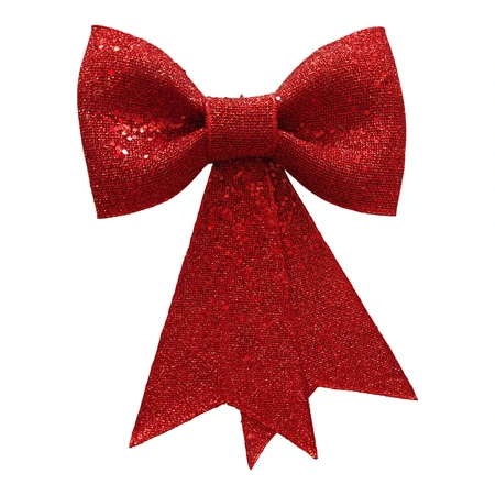 Strik glitter - B22xH30cm Rood