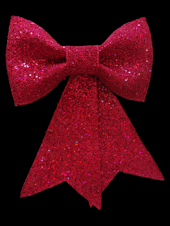Strik glitter - B22xH30cm Roze