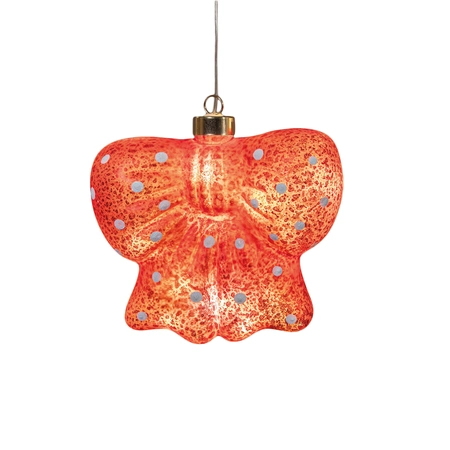 Strik led glas 15x13.5cm rood