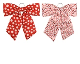 Strik polyester L5.5b57h62cm rood/wit a2