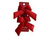 Strikken fluweel - B10xH12cm Rood 2 stuks