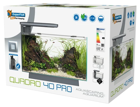 Superfish Aquarium quadro 40 pro zwart 1Stuk - afbeelding 2
