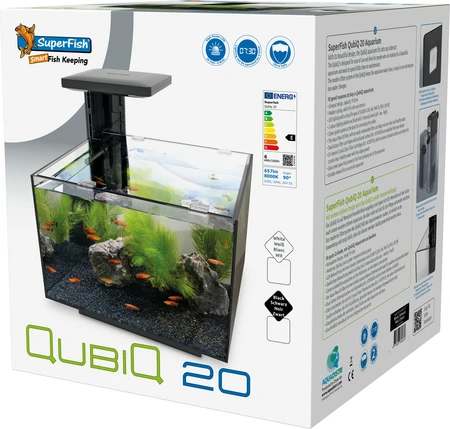 Superfish Aquarium qubiq 20 zwart 1Stuk - afbeelding 1