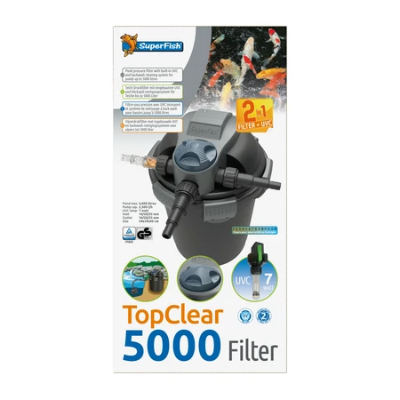 Superfish Drukfilter topclear 5000 uvc-7w 1Stuk - afbeelding 2
