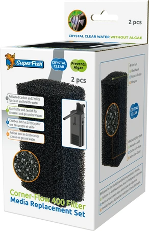 Superfish Vervangset corner filter 400 media 1Stuk