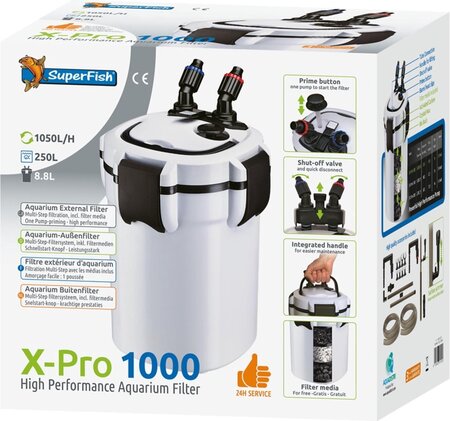 Superfish Aquariumfilter x pro 1000(250l) 1Stuk