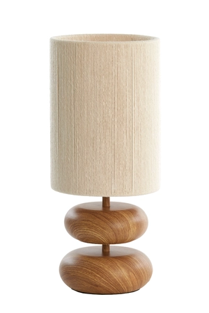 Light & Living Table lamp Ø22x50,5 cm DANIALO wood print natural+rope cream - afbeelding 1