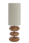 Light & Living Table lamp Ø22x67,5 cm DANIALO wood print natural+rope cream