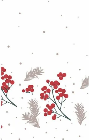 Duni tafelkleed Berrie Merrie wit 138 x 220 cm