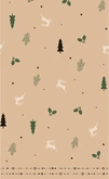 Duni tafelkleed Natural Yuletide crème / groen 220 x 138 cm