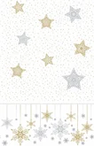 Duni tafelkleed Snowstars wit 138 x 220 cm