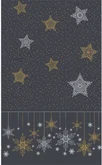 Duni tafelkleed Snowstars Black zwart 138 x 220 cm