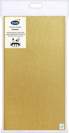 Duni tafelkleed goud 220 x 138 cm