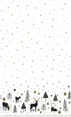 Duni tafelkleed Magic Winter wit 138 x 220 cm