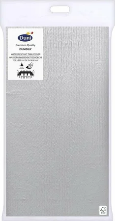 Duni tafelkleed zilver 220 x 138 cm