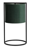 Tafellamp SANTOS Mat Zwart + Kap Donker Groen - 25 x 25 x 45 cm