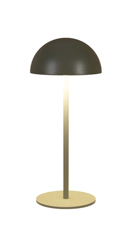 Tafellamp USB rond 22x9.5cm olijf