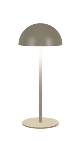 Tafellamp USB rond 22x9.5cm zand