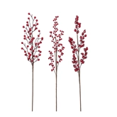 Tak bessen rood frosted 3 assorti - l67xb15xh4cm