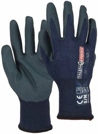 Talen Tools werkhandschoenen comfort gerecycled donkerblauw maat M