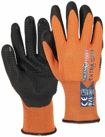 Talen Tools werkhandschoenen extra grip gerecycled oranje maat M