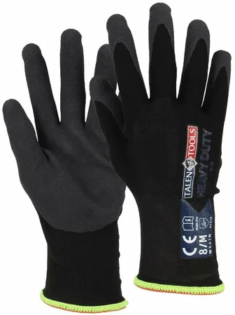 Talen Tools werkhandschoenen schuurbestendig Heavy Duty gerecycled zwart maat M