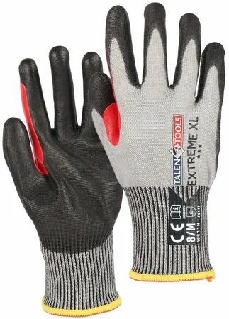 Talen Tools werkhandschoenen snijbestendig extra stevig grijs maat M