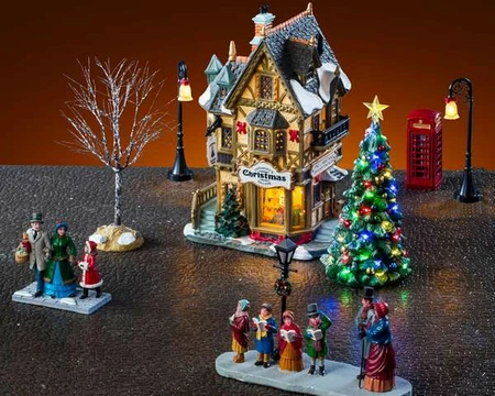 Lemax Tannenbaum Christmas Shoppe Set + 4,5 Volt Adapter - L