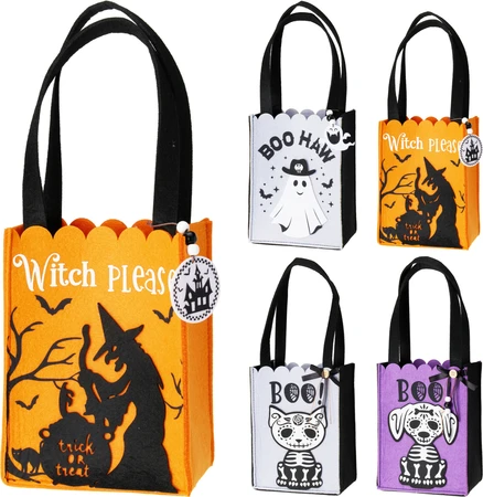Tas Halloween Vilt 22cm (1 stuk, div. soorten) - afbeelding 1