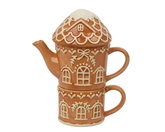 Tea for one dolomiet L19b12h23cm brn 3st - afbeelding 1