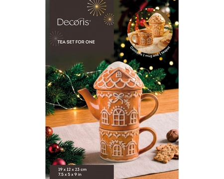 Tea for one dolomiet L19b12h23cm brn 3st - afbeelding 2