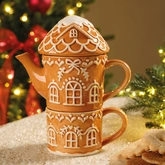 Tea for one dolomiet L19b12h23cm brn 3st - afbeelding 4
