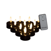 Theelicht 3d vlam batterij zwr 10st