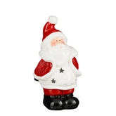 Theelicht houder kerstman rood - l11xb9xh20,5cm