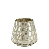 Theelicht houder zilver - h11xd11cm