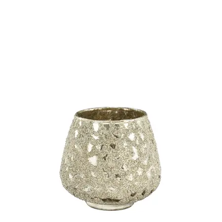 Theelicht houder zilver - h9xd9cm
