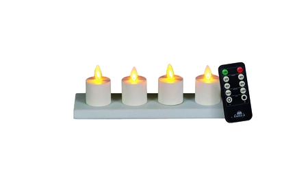 Theelicht oplaadbaar 6x3.8cm wit s4