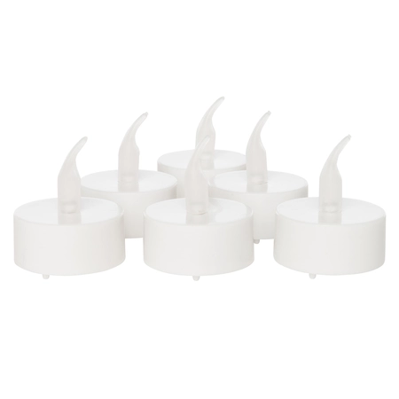 Theelicht vlameffect timer geel 6st